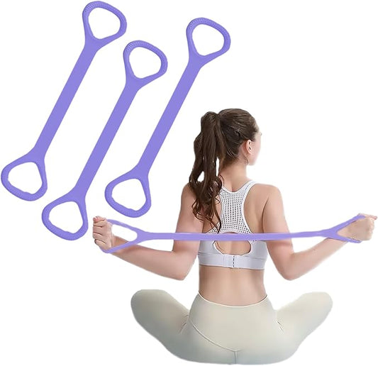 Figure 8 Fitness Resistance Bands, Elastic Bands with Handles for Working Out,Arm|Back|Shoulder Training Elastic Ropes,Exercise Equipment for Physical Therapy Stretching Yoga Pilates