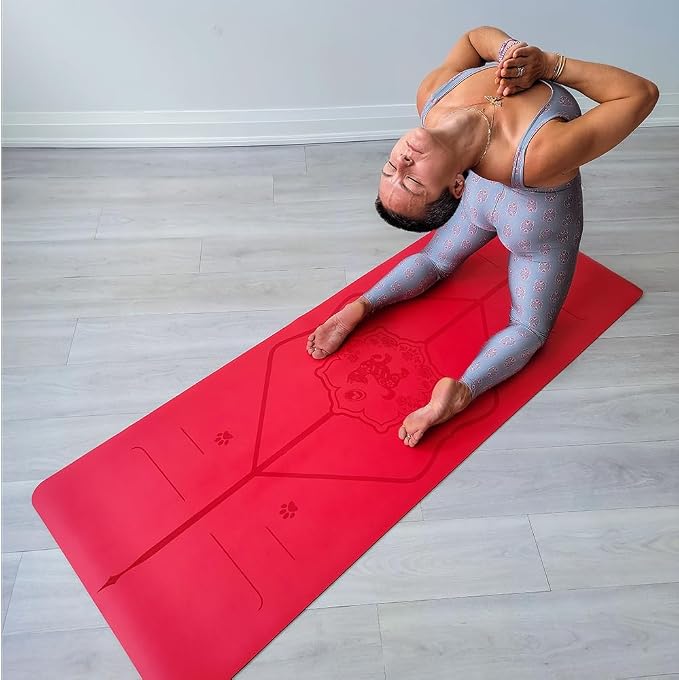 Liforme Zodiac Yoga Mat - Patented Alignment Design, Advanced Non-Slip Grip | Eco-friendly, Non-Toxic, Sweat-Resistant, long, wide, 4.2mm thick mat for comfort, recommended for Hot Yoga, Free Yoga Bag