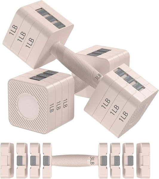 Hezeyferg Adjustable Dumbbells Set for Women/Men Home Gym | 18LBS 22LBS Adjustable Weight Dumbbells, Hand Weights Sets with Mutilple Levels, Full Body Workout