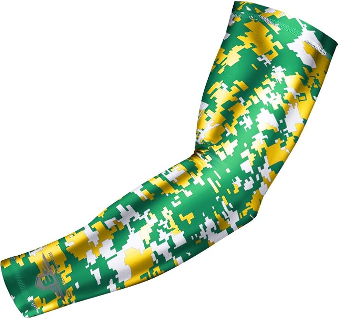 Bucwild Sports Compression Arm Sleeve - Youth & Adult Sizes - Baseball Football Basketball Sports (1 Arm Sleeve)