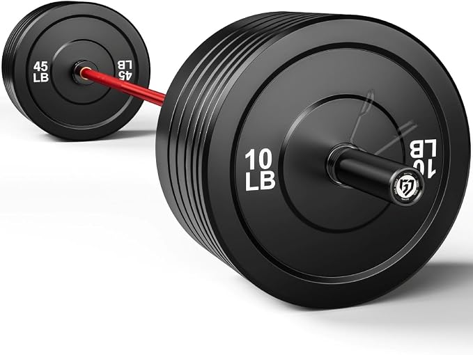 PB01 7FT Olympic Barbell, Weight Bar with Knurled Grip for Squats, Deadlifts, Weightlifting, Strength Training, Bench Press, Fits 2-inch Standard Weight Plates, 1500LB Capacity