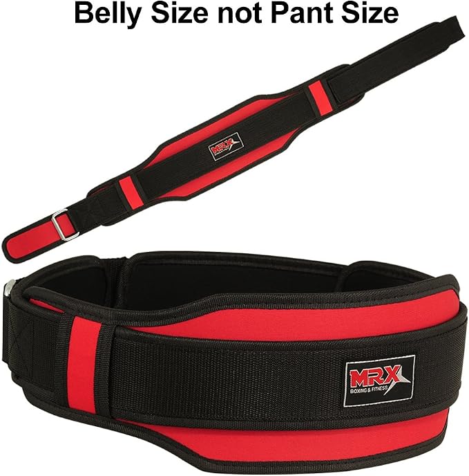 MRX Weight Lifting Belt with Double Back Support Gym Training 5" Wide Belts 11 Colors