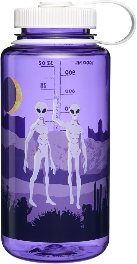 Nalgene 32 oz Wide Mouth Water Bottle, Aliens