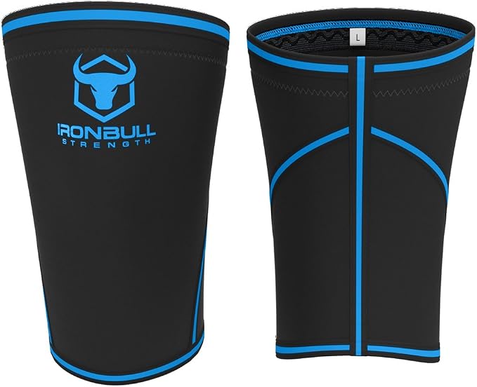 Iron Bull Strength Knee Sleeves 7mm (1 Pair) - Compression Brace & Knee Sleeve For Weightlifting, Powerlifting & Cross Training - Knee Support for Squats - Men & Women