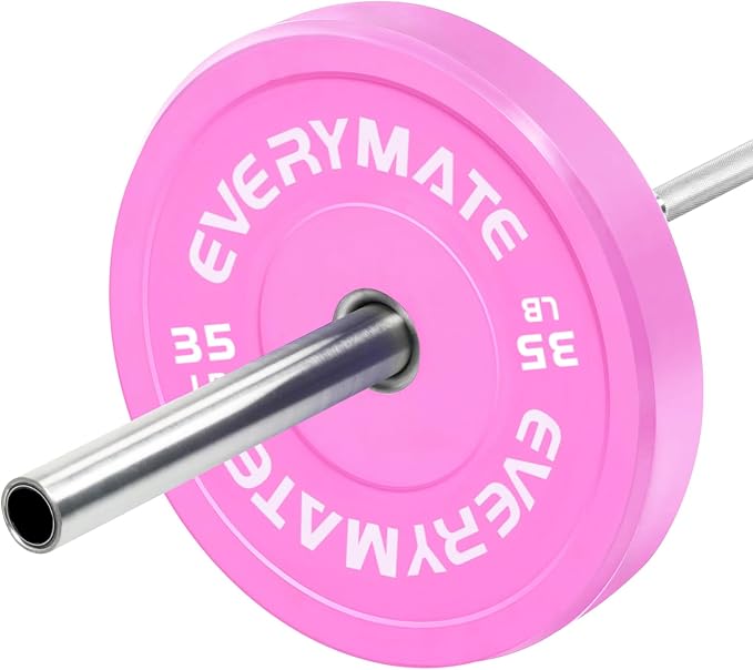 EVERYMATE Change Weight Plates 1.25LB 2.5LB 5LB Set Fractional Olympic Bumper Plates for Cross Training Steel Insert Strength Training
