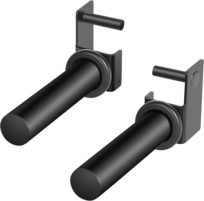EVERYMATE Power Rack & Squat Rack Attachments Olympic Weight Plate Holder – Fits 2x2,2.3x2.3,3x3 Inch Tubes, 1" or 5/8" Hole – Bumper Plate Storage