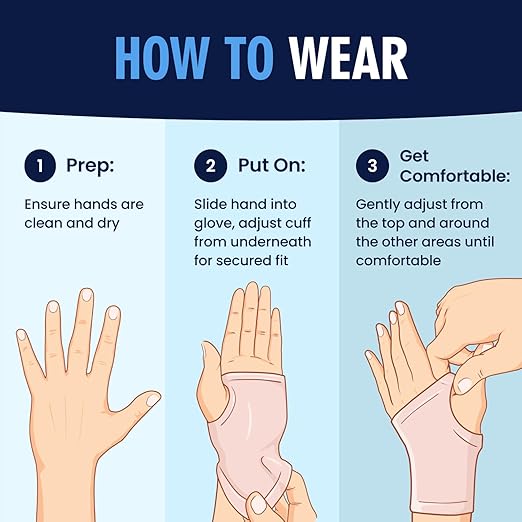 Dr. Frederick's Original Gel Wrist Brace, Large, 4 ct | Waterproof Fingerless Sleeve, Carpal Tunnel, Arthritis and Tendonitis, Fits Left and Right Hand, Men and Women