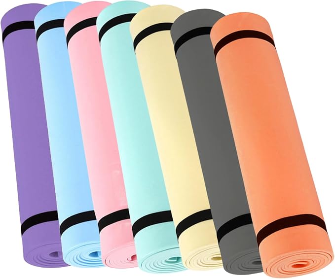 Extra Thick Exercise Mat, 70inch Non Slip Fitness & Yoga Mat for Home Gym, High-density Foam Padding for Workouts, Gymnastics, Bodybuilding and Floor Exercises