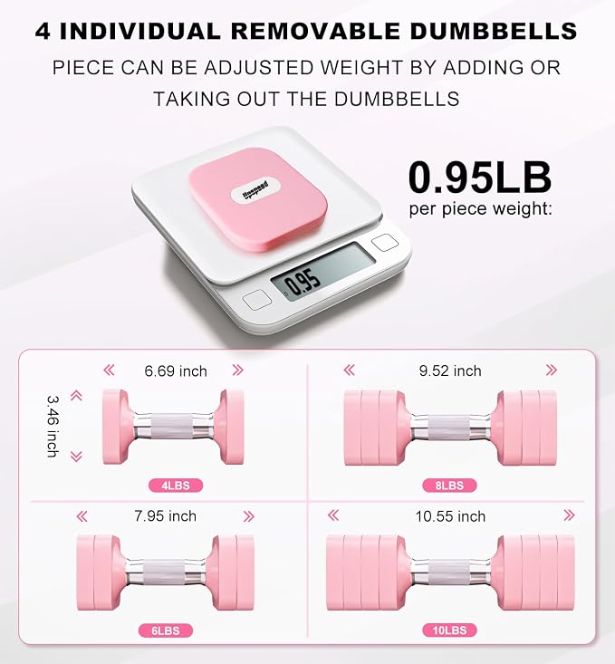 Adjustable Dumbbell Set for Women Men 7.5LB/10LB/15LB/20LB/25LB Each | Dumbbells Set of 2, Free Weight Set at Home Gym, Hand Weights with Locking/Metal Handle for Exercise Muscle Toning Rehab