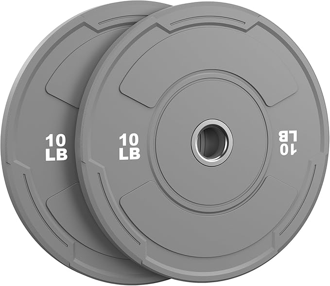 Sportsroyals 2-Inch Olympic Bumper Plates, Color Virgin Rubber Weight Plates Set for Strength Training, Durable Low Bounce Barbell Plates for Home Gym, 5-350LB