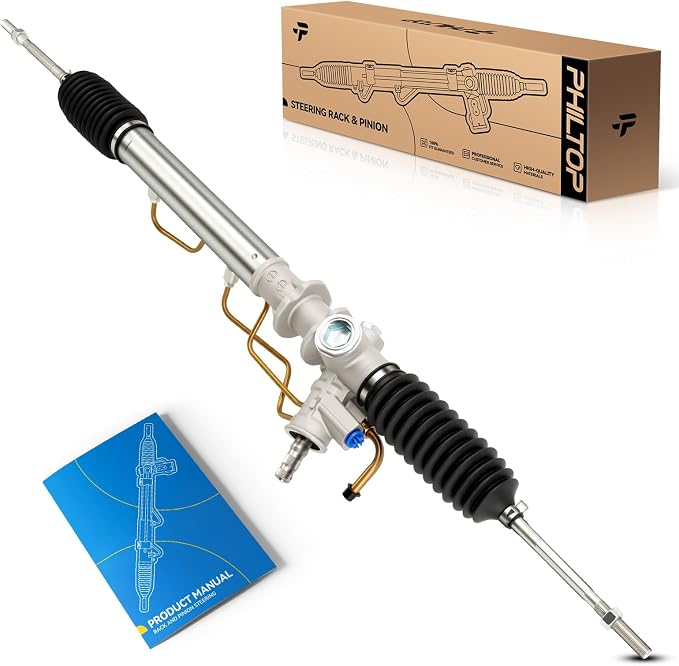 PHILTOP Power Steering Rack & Pinion Assembly for 1991 1992 1993 1994 Sentra 1.6L(USA Built), Hydraulic Power Steering, OEM Replacement 26-1874