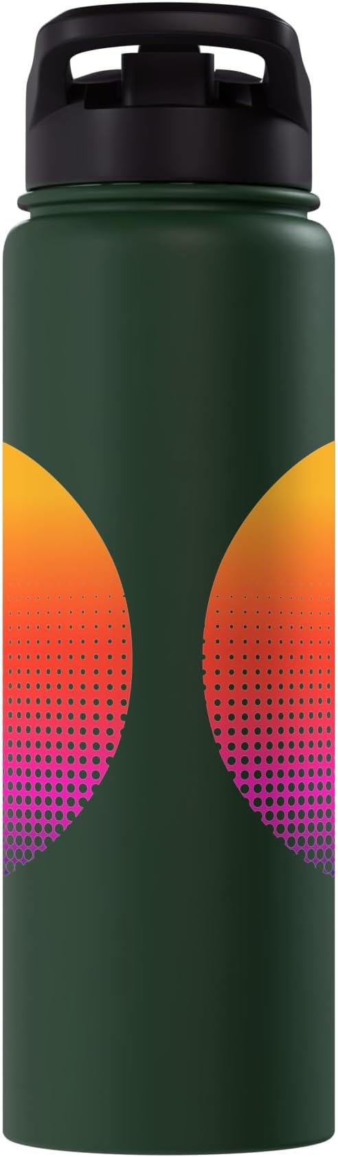 Basketball Game Hoop Slam Dunk Ball Retro Sunset Player Gift Stainless Steel Insulated Water Bottle