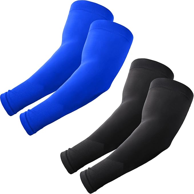 ROXUN Plus Size Arm Sleeves, UV Protection Cooling Sports Arm Cover Unisex | Extra‑large compression arm sleeves for men and women,highly‑stretchy fabric,suitable for outdoor activities