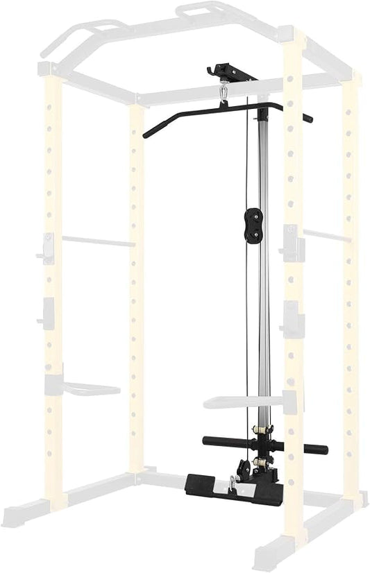 HulkFit Multi-Functional Adjustable Pro Series Power Rack Power Cage Exercise Equipment for Home Gym with Squat Rack Attachments and Accessories - Bench Press, Squats, and Deadlifts - Multicolor
