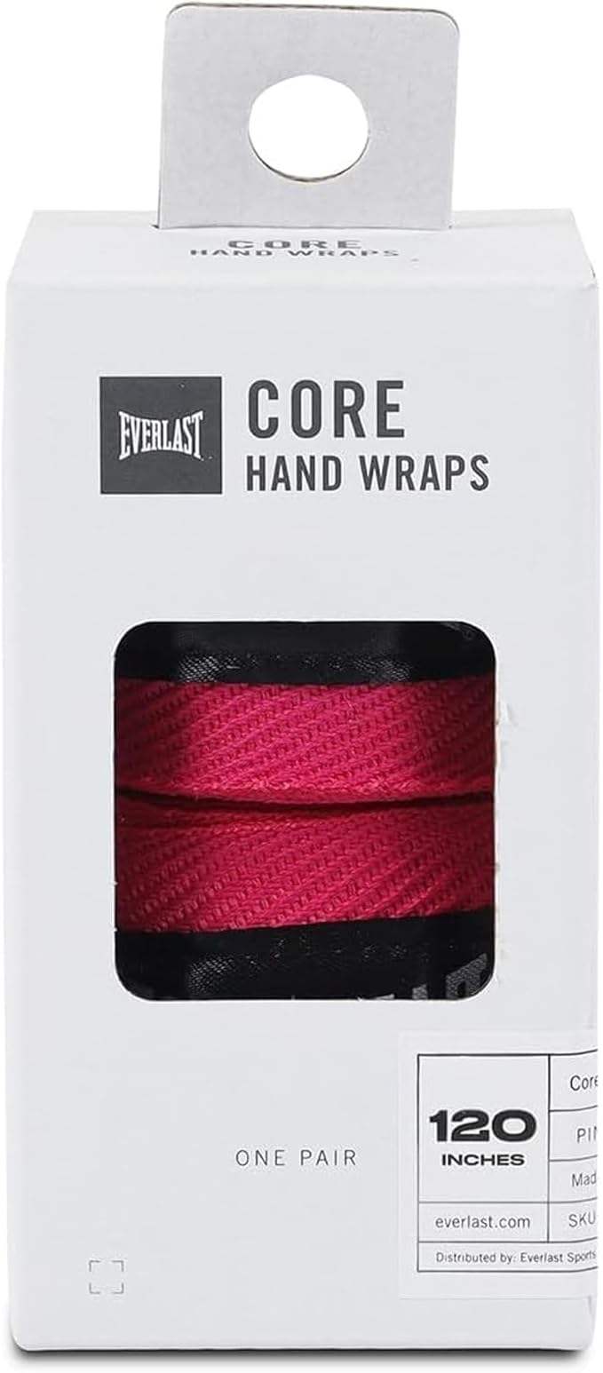 Everlast Core Handwraps 120in – Boxing Hand Wraps for Gloves, Wrist & Knuckle Support
