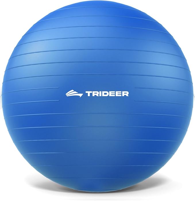 Trideer Yoga Ball for Exercise, Pilates, Core & Balance Training, Stability Ball for Pregnancy & Birthing Prep, Physical Therapy, Daily Stretching, Office Chair for Active Sitting, Quick Pump Included