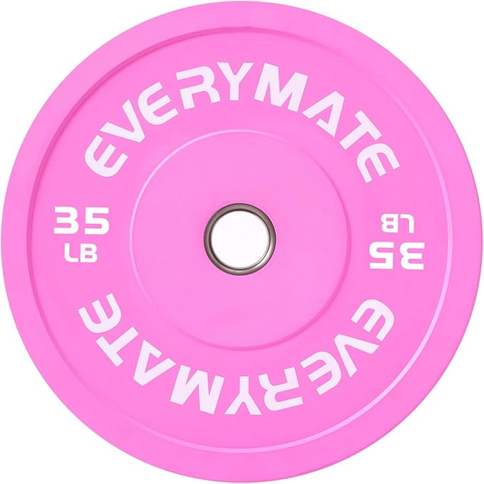 EVERYMATE Change Weight Plates 1.25LB 2.5LB 5LB Set Fractional Olympic Bumper Plates for Cross Training Steel Insert Strength Training