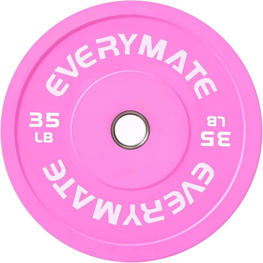 EVERYMATE Change Weight Plates 1.25LB 2.5LB 5LB Set Fractional Olympic Bumper Plates for Cross Training Steel Insert Strength Training