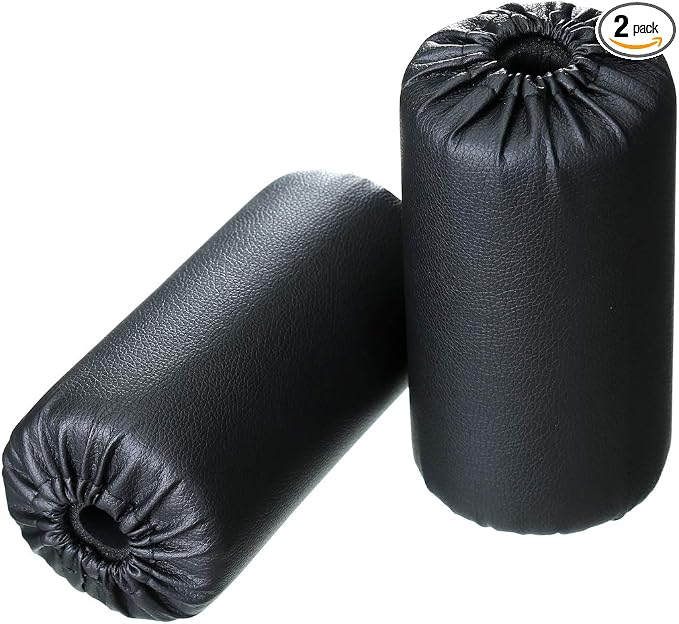 Foam Foot Pads Rollers Set of a Pair (7"x3.5"x20mm) for Home Gym Exercise Machines Equipments Replacements with 1 Inch Rod