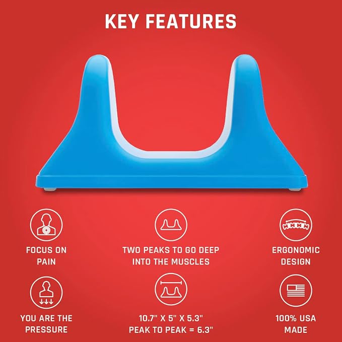 PSO-RITE Psoas Muscle Release Tool - Genuine Deep Tissue Massager Device for Back, Hip Flexor Relief and Recovery, Durable for Athletes, Physical Therapy, Trigger Point Pain- Ocean Blue