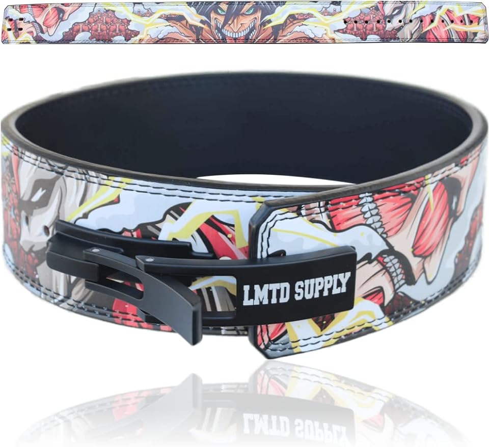 Anime Lever Belt, Weight Lifting Belt, Heavy Duty Powerlifting Weightlifting Gym Belt for Deadlifts Squats Back Support