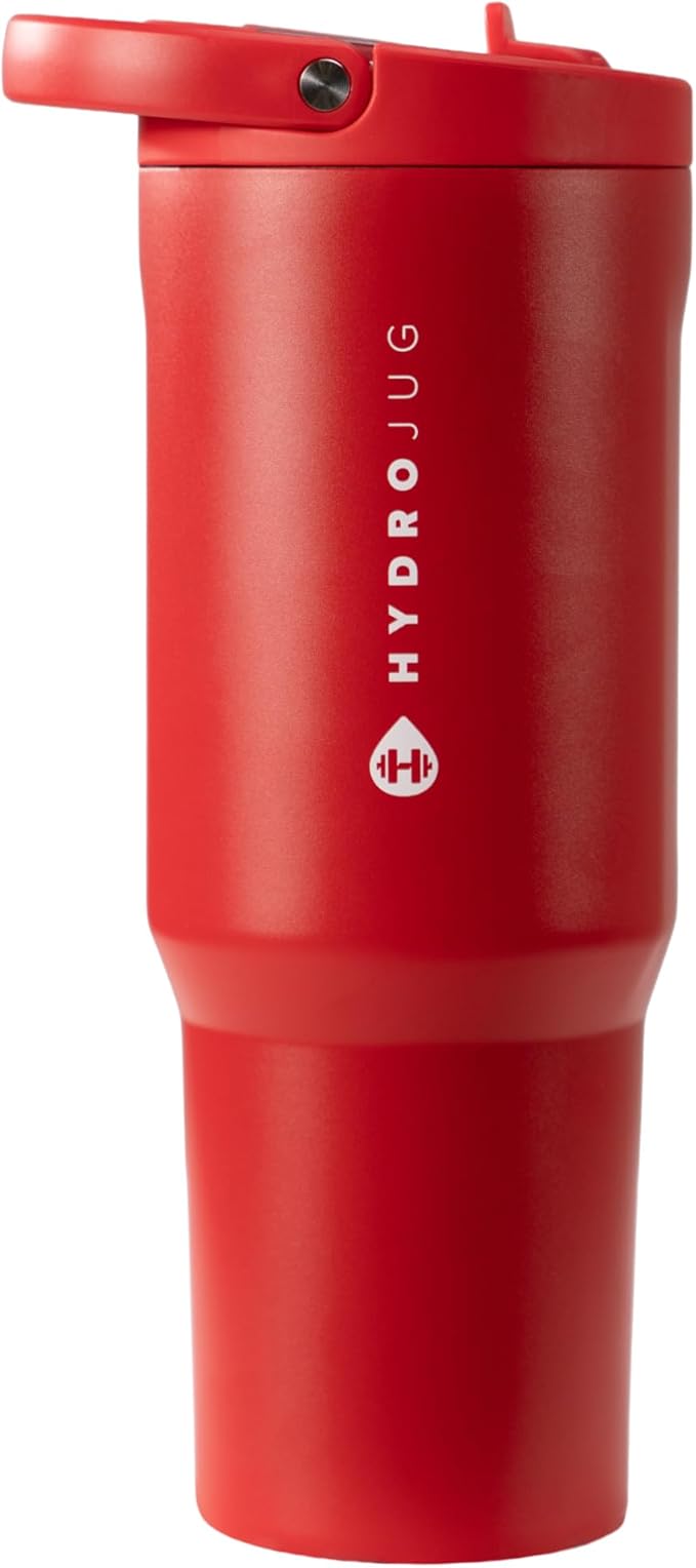 HydroJug Sport 40 oz Insulated Stainless Steel Water Bottle, Alumni Red