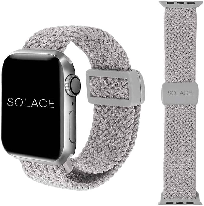 Solace Bands Imperium Adapt Wide Adjustable Nylon Braided Watch Band - Compatible with All Apple Watches - Solace Apple Watch Bands for Women & Men - Smart Watches Band Series 11-1, Ultra, SE