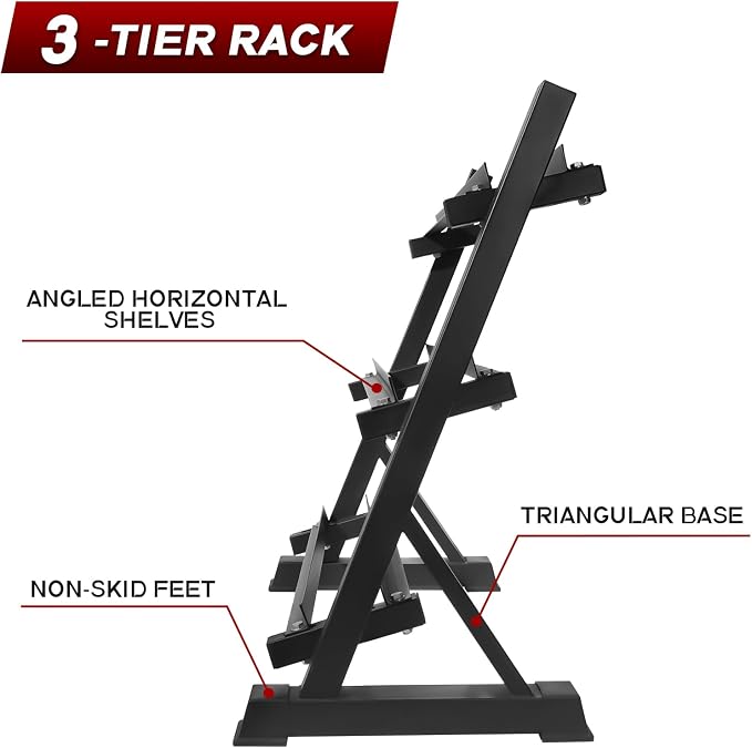 RitFit 5-650 LBS PVC Hex Dumbbell Sets with Optional Rack for Home Gym | PVC Coated Anti-Roll Hex Design, Chrome Handle with Ergonomic Grip, Full Body Strength Training with Optional Rack