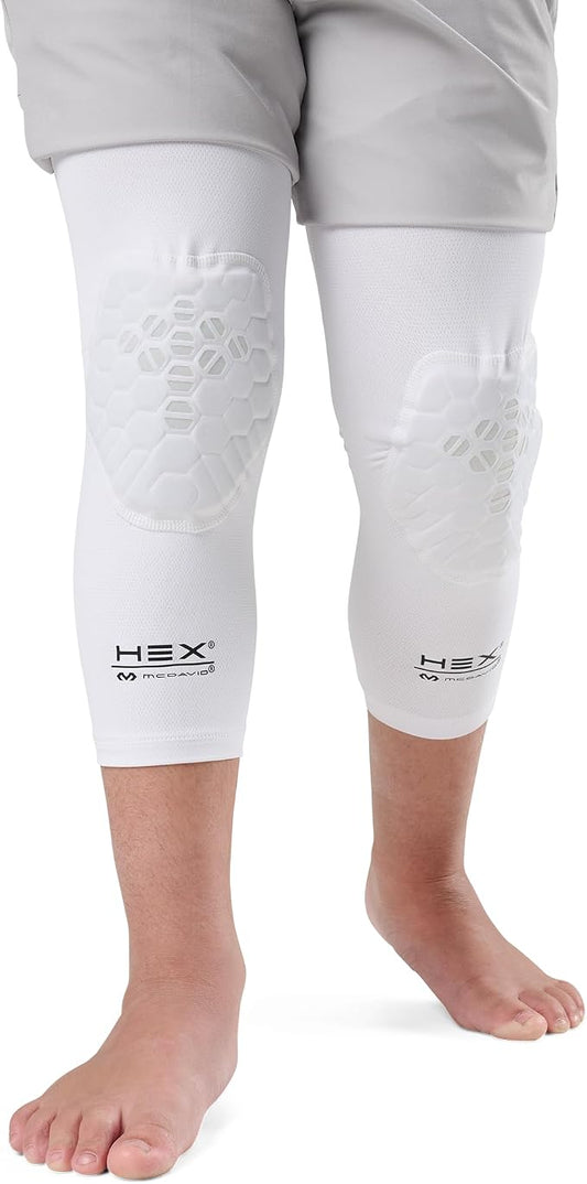 Knee Compression Sleeves: McDavid Hex Knee Pads Compression Leg Sleeve for Basketball, Volleyball, Weightlifting, and More - Pair of Sleeves