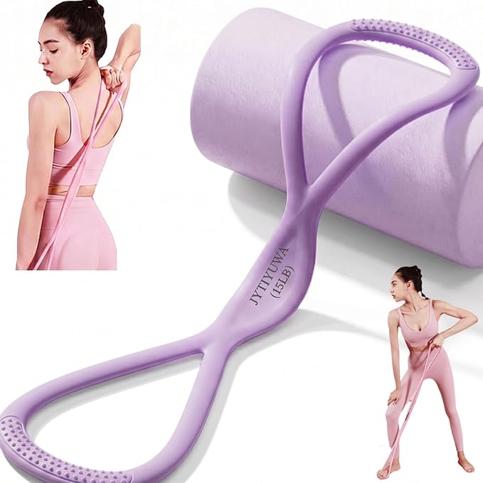 Resistance Bands with Handles,Figure 8 Resistance Band Elastic Fitness Bands Exercise Band for Home Yoga Gym Workout