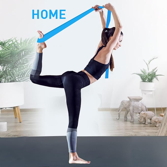 A AZURELIFE Resistance Bands,Professional Long Non-Latex Elastic Stretch Bands,Exercise Bands for Physical Therapy, Yoga, Pilates, Rehab, at-Home or The Gym Workouts, Strength Training