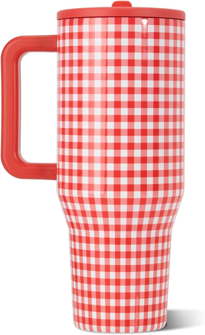 HydroJug Traveler 32oz, Insulated Tumbler with Handle & Straw, Summer Picnic