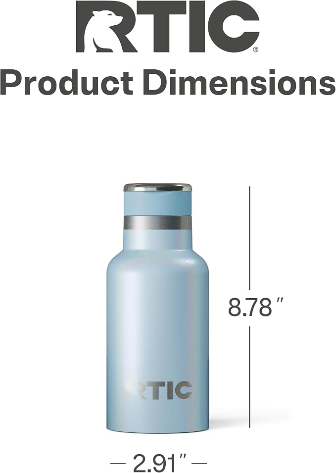 RTIC Little Journey Water Bottle with Straw, Ceramic Lined, RTIC Ice Glitter