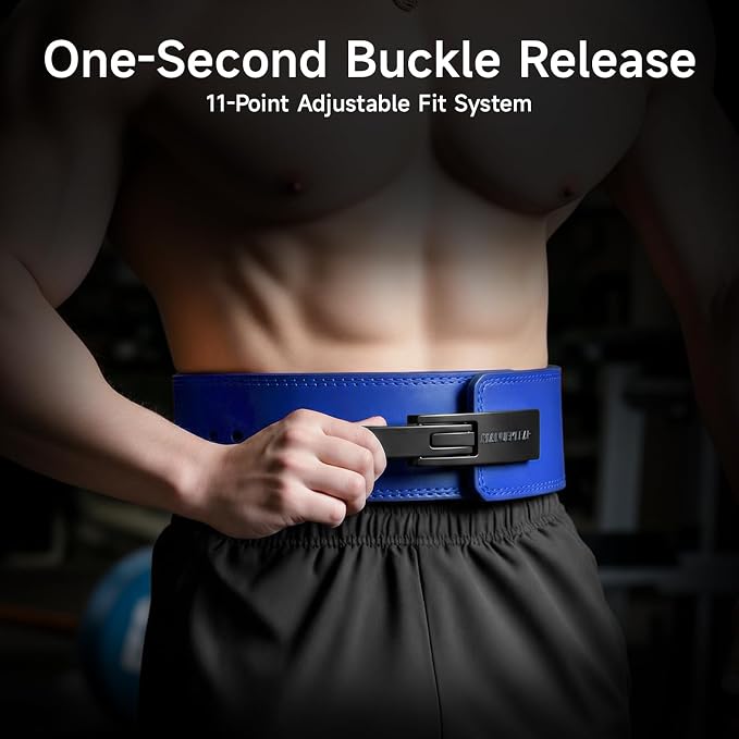 MANUEKLEAR 10mm Thick & 4inch Wide Weight Lifting Belt Lever, Lever Belt Weightlifting for Men and Women, Powerlifting Lever Gym Belt for Squat Deadlift Workout