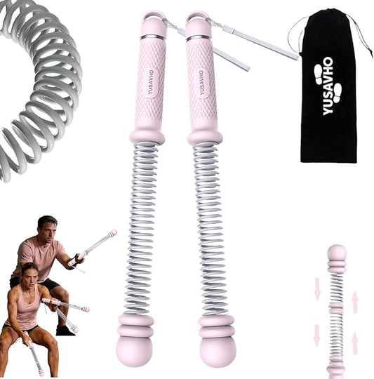 Adjustable Ropeless Battle Ropes for Home Gym for Men & Women, Quiet Air Resistance Heavy Duty Cordless Battle Rope,Exercise Ropes with Variable Resistance, Strength & Low-Impact Cardio for HIIT