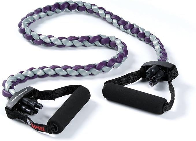 SPRI Braided Xertube Resistance Band | Premium Braided Construction | Comfort Grip Handles | Home Gym Strength Training | Men & Women