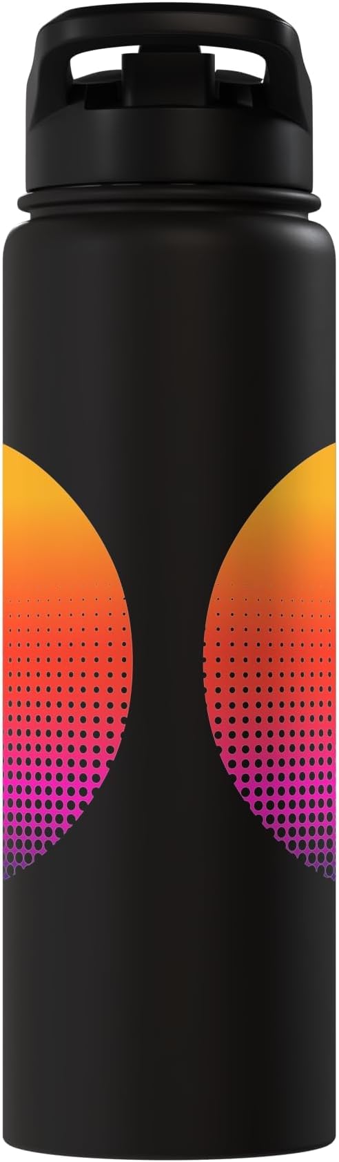 Basketball Game Hoop Slam Dunk Ball Retro Sunset Player Gift Stainless Steel Insulated Water Bottle
