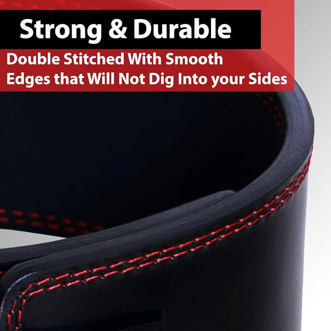 IBRO Powerlifting Lever Gym Belt – Power 8MM, 10MM or 13MM Extreme Heavy Duty Genuine Leather Belts - Squats Deadlifts Bodybuilding Weight Lifting IPF Power Lifting Strongman for Men