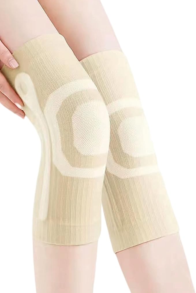 JUMISEE (One Pair Cotton Knee Sleeves for Knee Support, Circulation Improvement & Pain Relief Compression Knee Brace