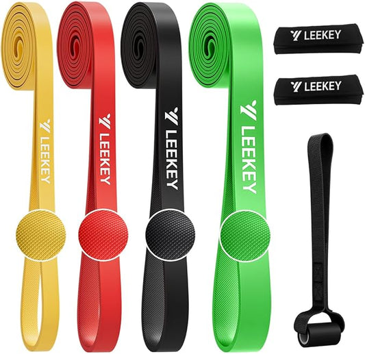 LEEKEY Pull Up Assistance Bands,Muit Levels Resistance Bands for Senior/Adults,Exercise Bands with Door Anchor, Strength Bands for Fitness Training, Physical Therapy,Home Gym Workouts