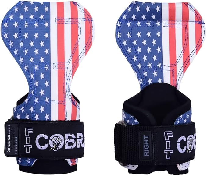 Cobra Grips Weight Lifting Gloves with Adjustable Neoprene Padded Wrist Wraps - Heavy Duty Alternative to Power Lifting Hooks for Deadlifts
