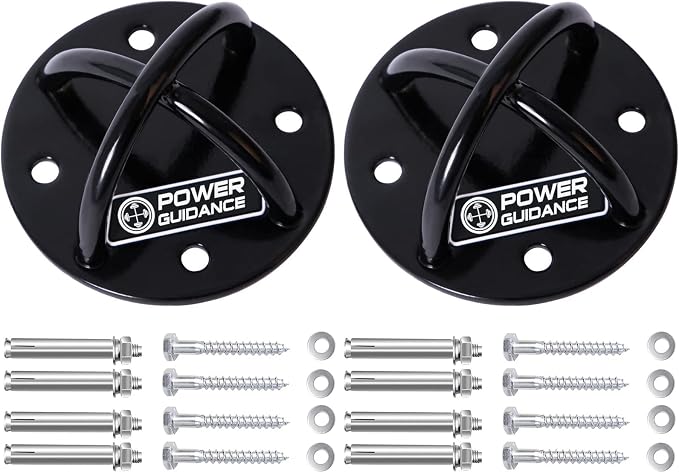 POWER GUIDANCE Wall and Ceiling Mount Bracket for Suspension Straps, Gymnastic Rings, Yoga Swings & Hammock Resistance Band Battle Rope