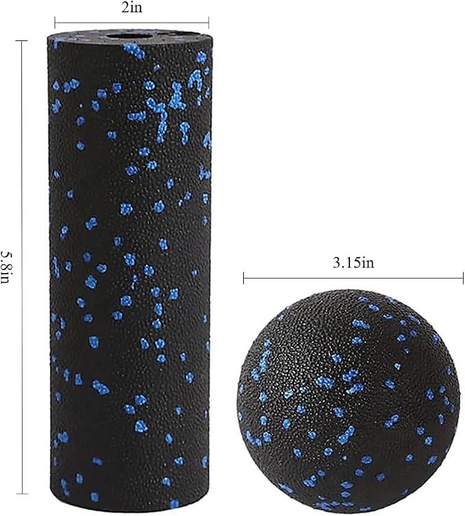 Mini Foam Roller Peanut Ball for Muscle Massage - for Trigger Point, Myofascial & Deep Tissue Massage. Ideal Pre/Post-Workout to Relax Tight Muscles, Relieve Soreness & Accelerate Recovery