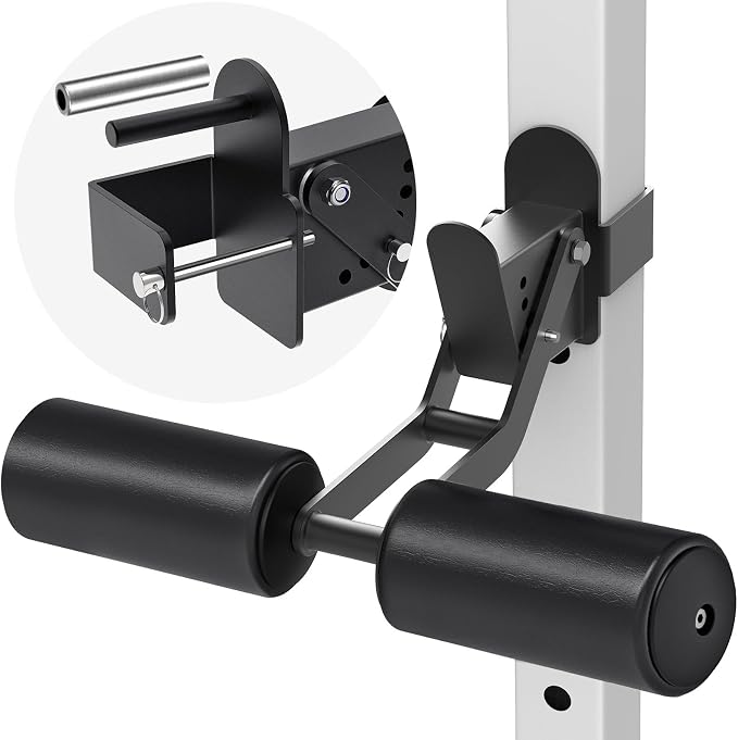 SELEWARE Squat Rack Attachment for Power Cage with 5/8" or 1" Holes | Y-Shaped Dip Bar Attachment, Nordic Hamstring Curl Attachment & Lever Arms for 2x2 or 3x3 Power Rack, Home Gym Accessories