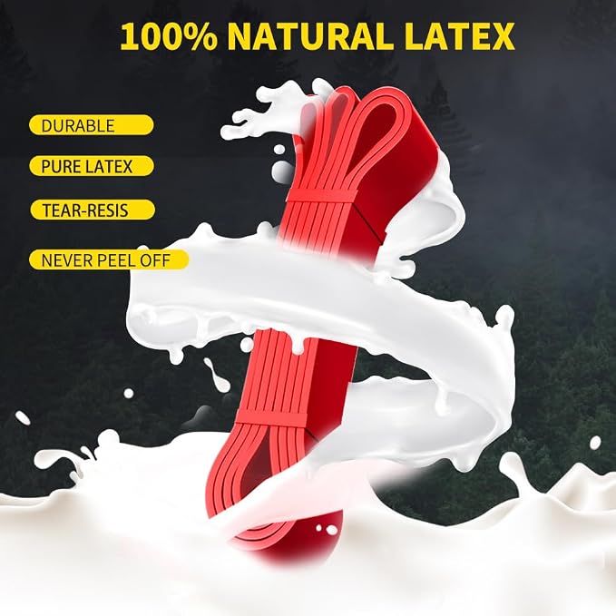 ROSAPOAR Resistance Band Pull up Band Fitness Exercise Bands Natural Latex for Workout Body Stretch Powerlifting Band Fitness Sport Training at Home/The Gym