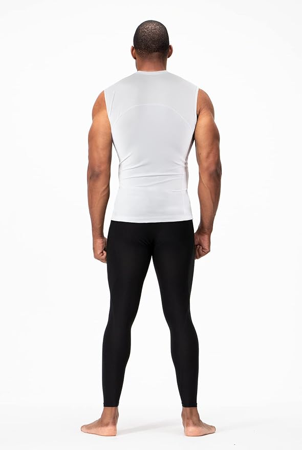 DEVOPS 3 Pack Men's Compression Shirts Sleeveless Tank Top Baselayer | Gym Training, Running, Moisture Wicking, Compression Fit, 4-Way Stretch, UPF 50+, Sleeveless