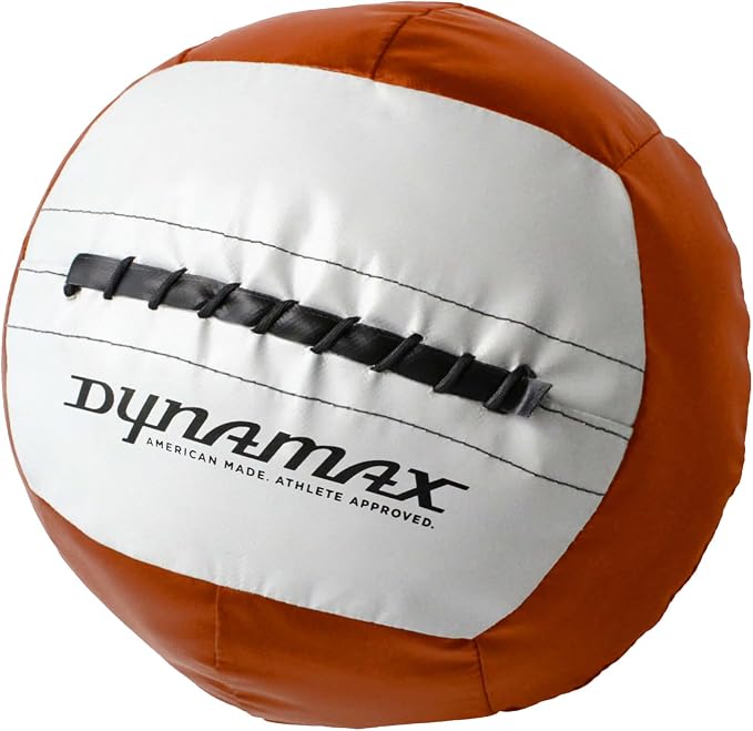 Dynamax Standard Medicine Ball, 4–30 lb Soft Shell Wall Ball, 14-Inch Weighted Exercise Ball for Strength Training, Core Workouts, Conditioning & Functional Fitness