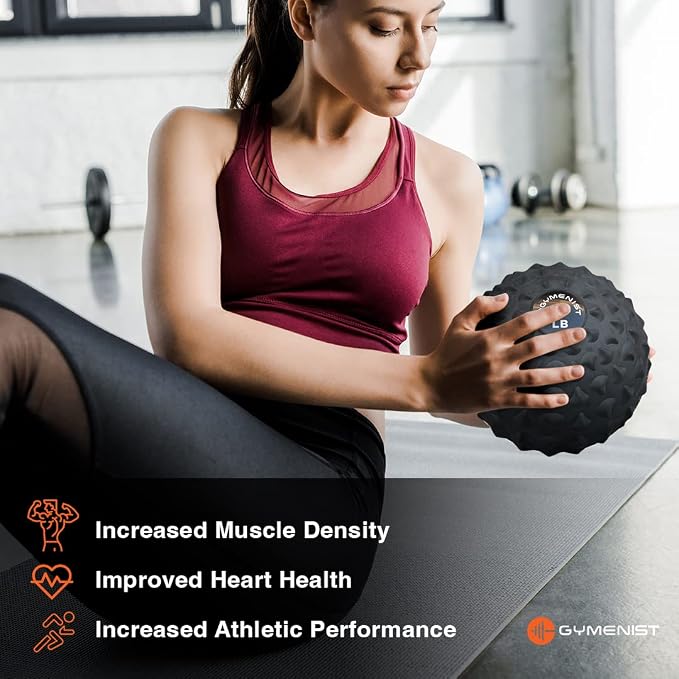 GYMENIST Weighted No Bounce Slam Ball Intensive Workout Training Gym Exercise Weight Balls Equipment