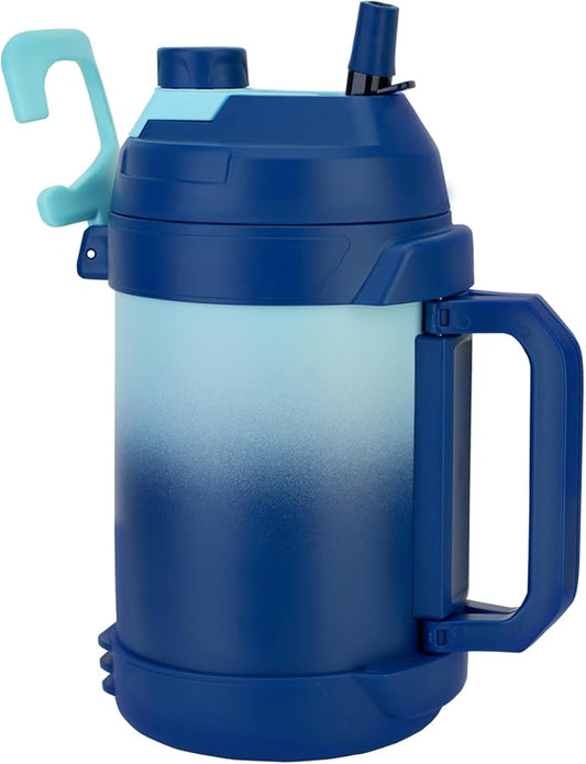 Hydraful Gallon Water Bottle, 128 oz Large Insulated Stainless Steel Sports Water Jug, Large Triple Wall Vacuum Insulation Water Bottle-Keeps Cold up to 48 Hrs-Sweat Proof, for Gym, Hiking & Camping