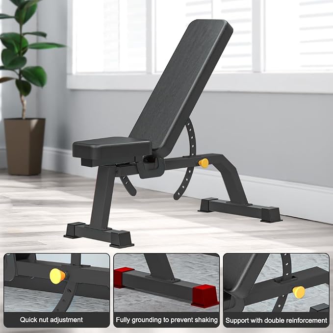 Adjustable Bench,Incline Flat Decline Sit Up Weight Bench,Dumbbell Stool